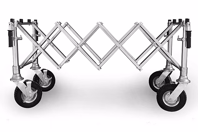 Carrello PREMIUM portaferetri pieghevole, ARGENTO