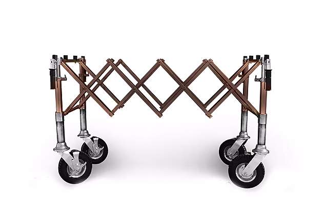 Carrello pieghevole PREMIUM color marrone, con RIALZO