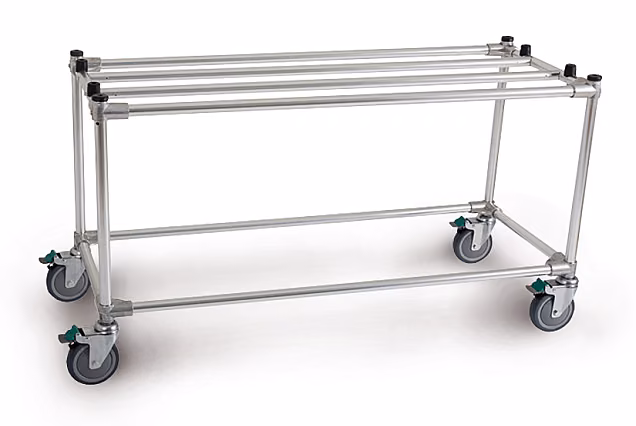 Carrello catafalco in alluminio per bare