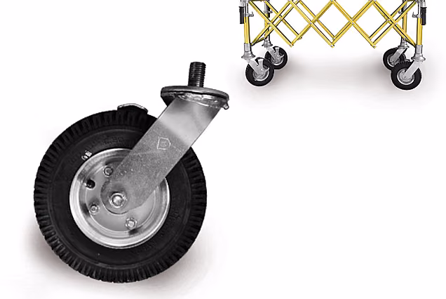 Ruota per carrello estensibile portaferetri