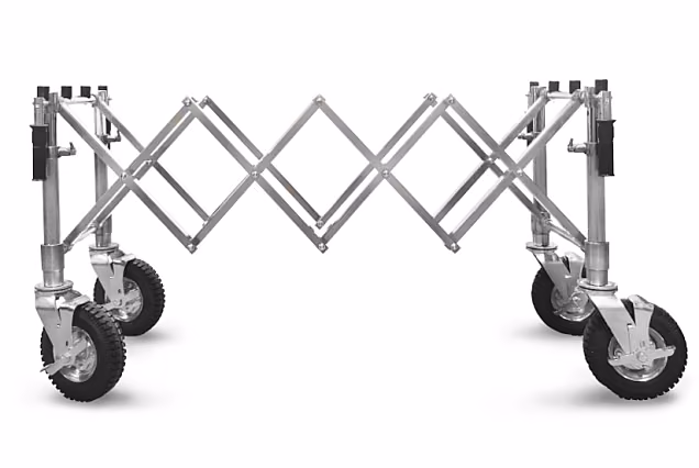 Carrello STANDARD portaferetri pieghevole, ARGENTO