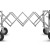 Carrello STANDARD portaferetri pieghevole, ARGENTO
