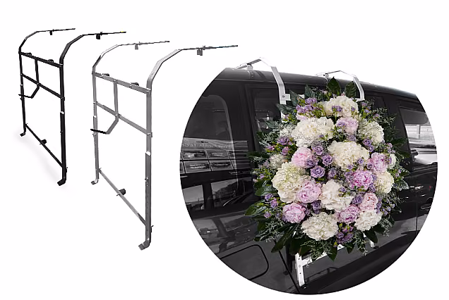 Supporto per corona da carro funebre