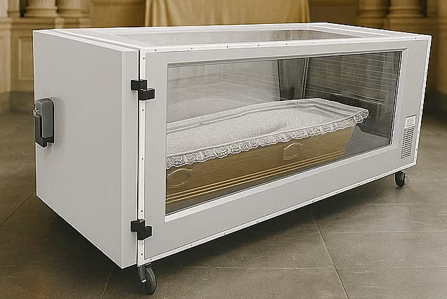 Catafalco refrigerato per un solo corpo
